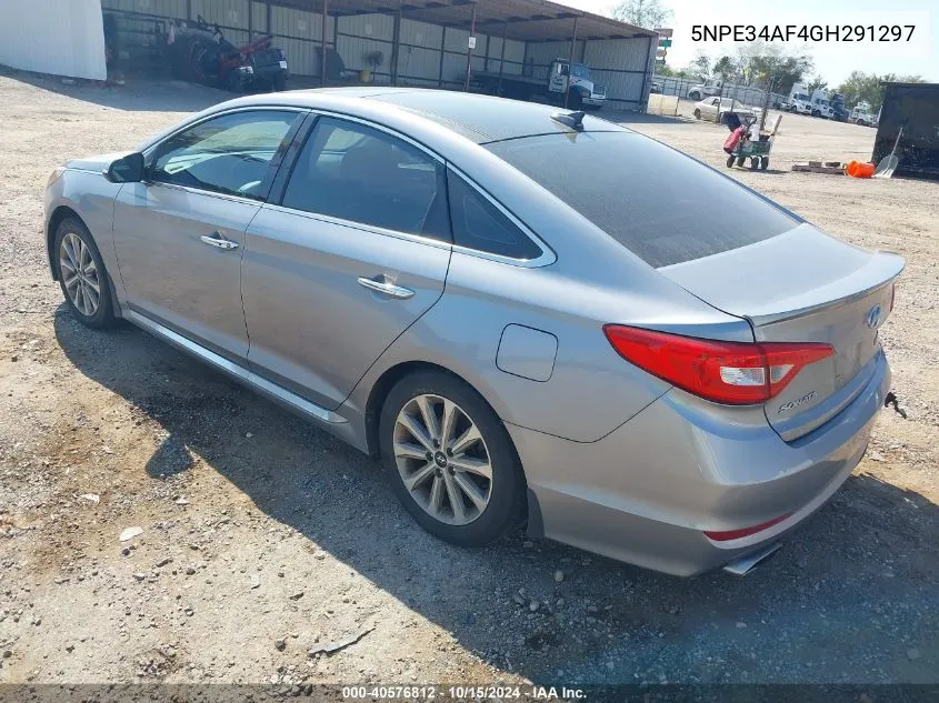 2016 Hyundai Sonata Limited VIN: 5NPE34AF4GH291297 Lot: 40576812