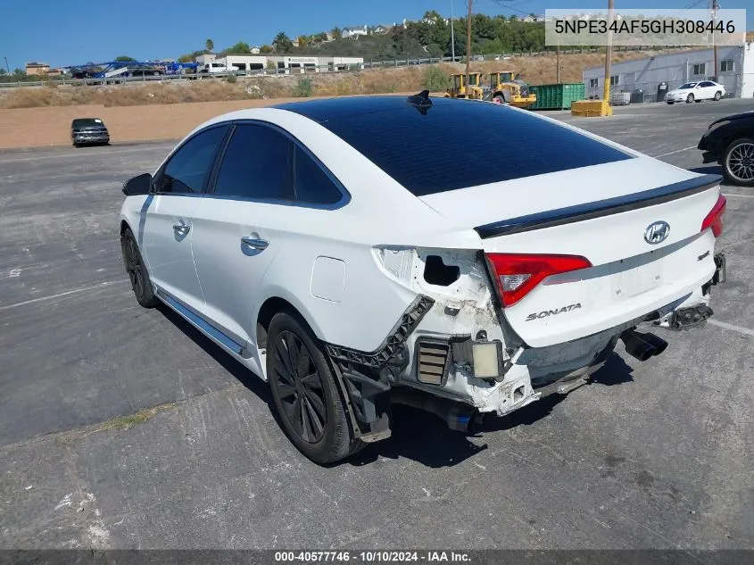 2016 Hyundai Sonata Sport VIN: 5NPE34AF5GH308446 Lot: 40577746