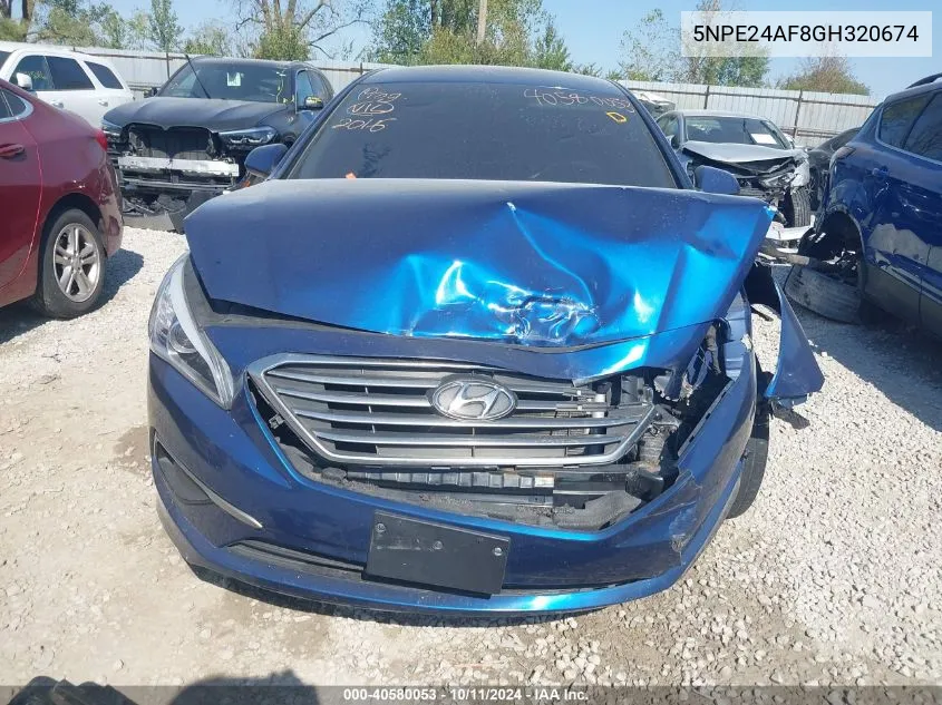 5NPE24AF8GH320674 2016 Hyundai Sonata Se