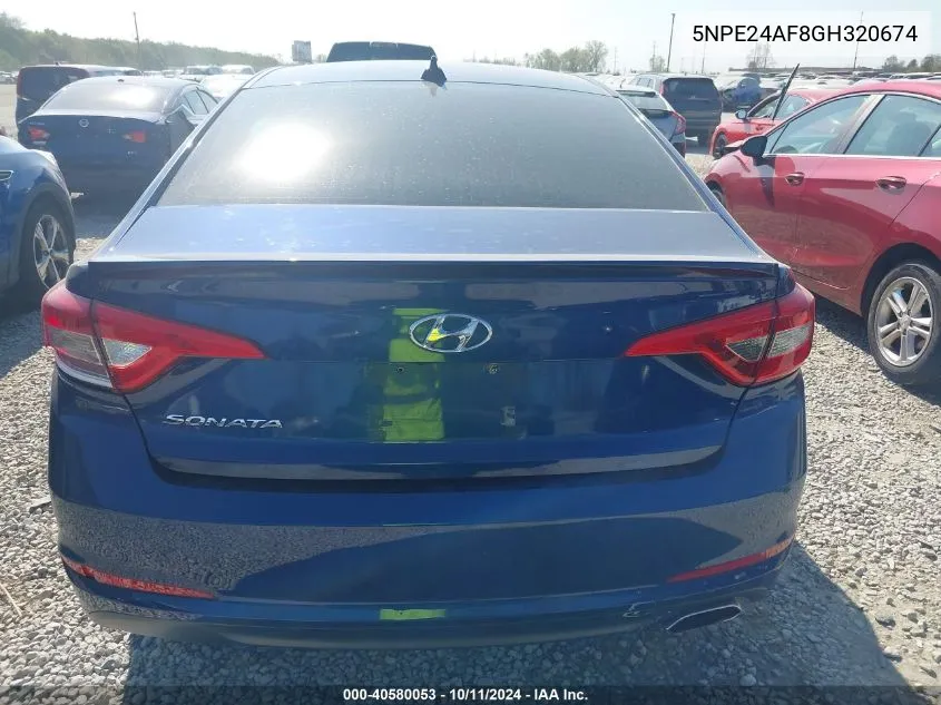 5NPE24AF8GH320674 2016 Hyundai Sonata Se