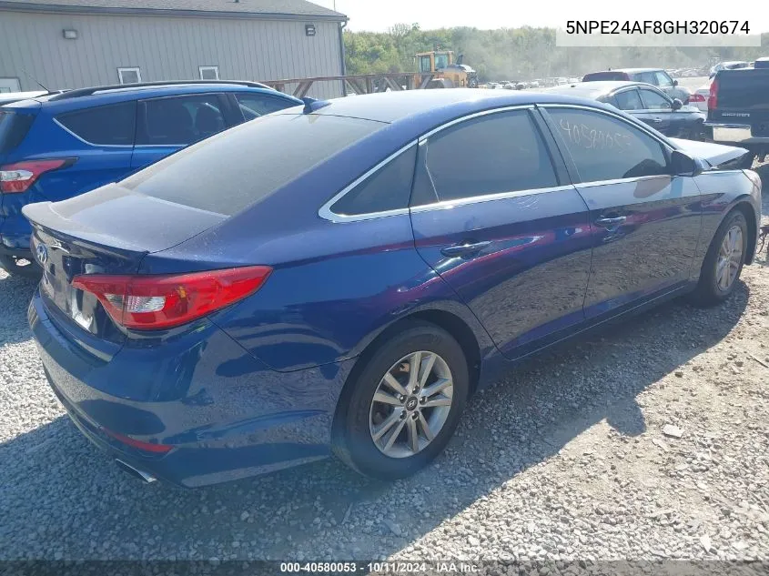 5NPE24AF8GH320674 2016 Hyundai Sonata Se