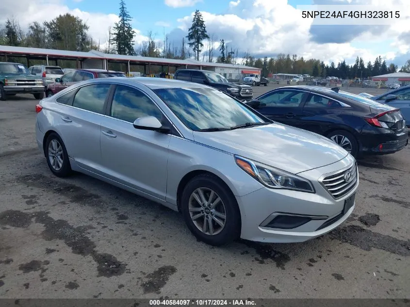 2016 Hyundai Sonata Se VIN: 5NPE24AF4GH323815 Lot: 40584097