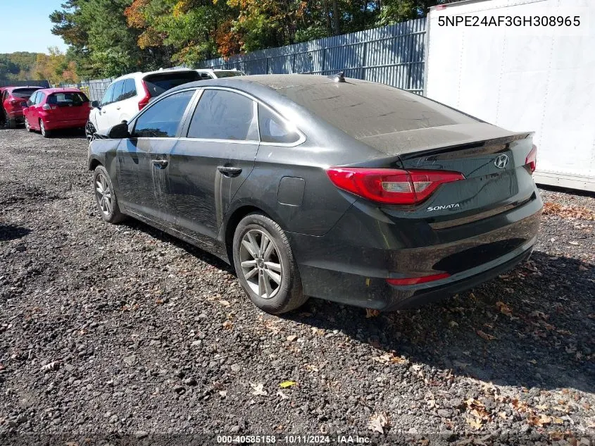 2016 Hyundai Sonata Se VIN: 5NPE24AF3GH308965 Lot: 40585158