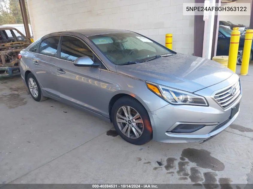 5NPE24AF8GH363122 2016 Hyundai Sonata Se