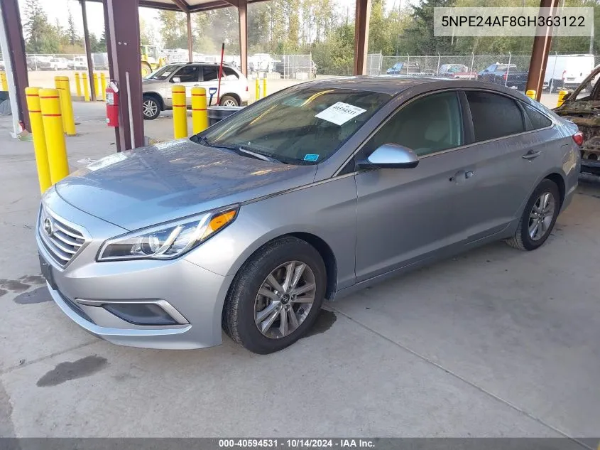 5NPE24AF8GH363122 2016 Hyundai Sonata Se