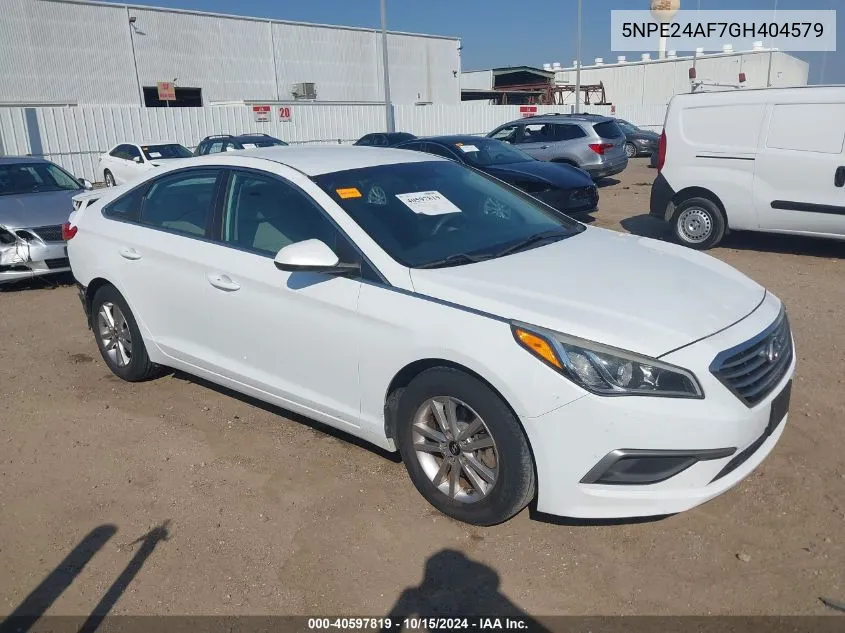 2016 Hyundai Sonata VIN: 5NPE24AF7GH404579 Lot: 40597819