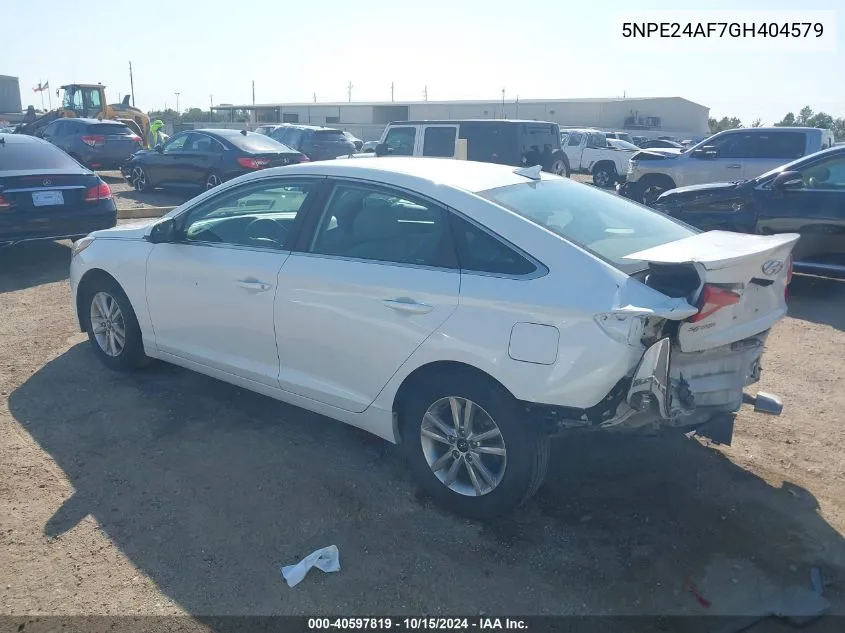 2016 Hyundai Sonata VIN: 5NPE24AF7GH404579 Lot: 40597819