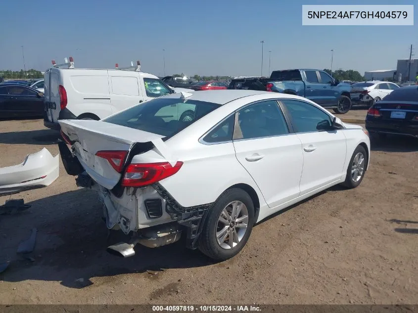 2016 Hyundai Sonata VIN: 5NPE24AF7GH404579 Lot: 40597819