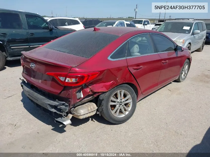 5NPE24AF3GH377705 2016 Hyundai Sonata Se