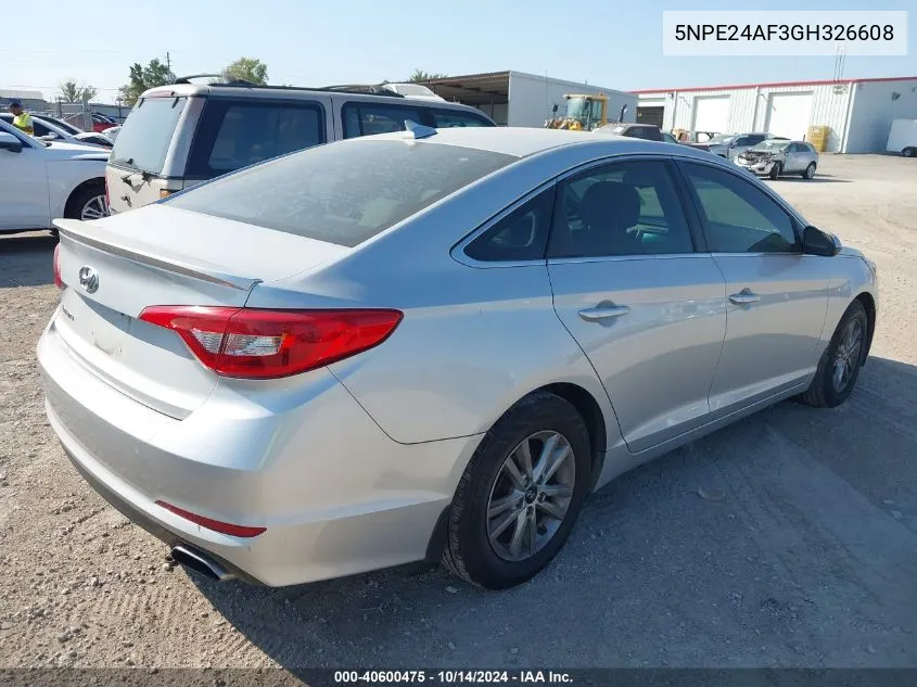 5NPE24AF3GH326608 2016 Hyundai Sonata Se