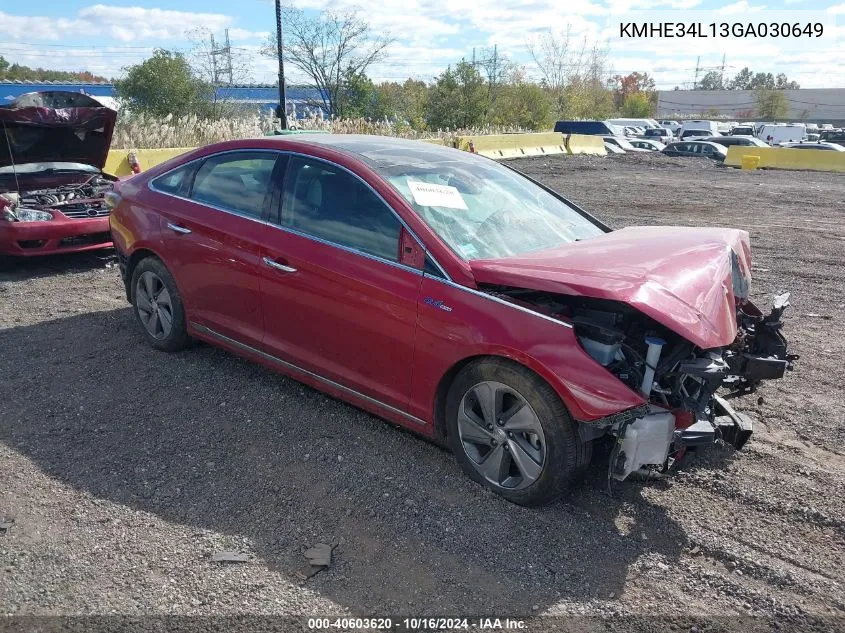 KMHE34L13GA030649 2016 Hyundai Sonata Hybrid Limited