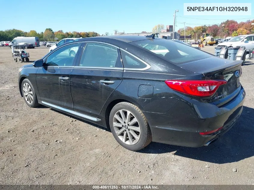 5NPE34AF1GH320948 2016 Hyundai Sonata Limited