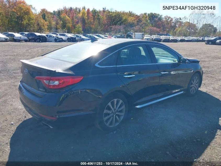 5NPE34AF1GH320948 2016 Hyundai Sonata Limited