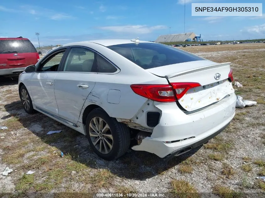 2016 Hyundai Sonata Sport/Limited VIN: 5NPE34AF9GH305310 Lot: 40611836