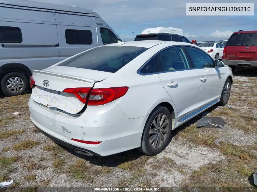 2016 Hyundai Sonata Sport/Limited VIN: 5NPE34AF9GH305310 Lot: 40611836