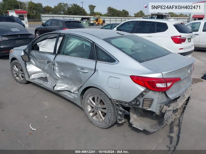 5NPE24AFXGH402471 2016 Hyundai Sonata