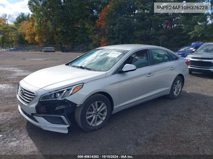 2016 Hyundai Sonata Se VIN: 5NPE24AF1GH376228 Lot: 40614382