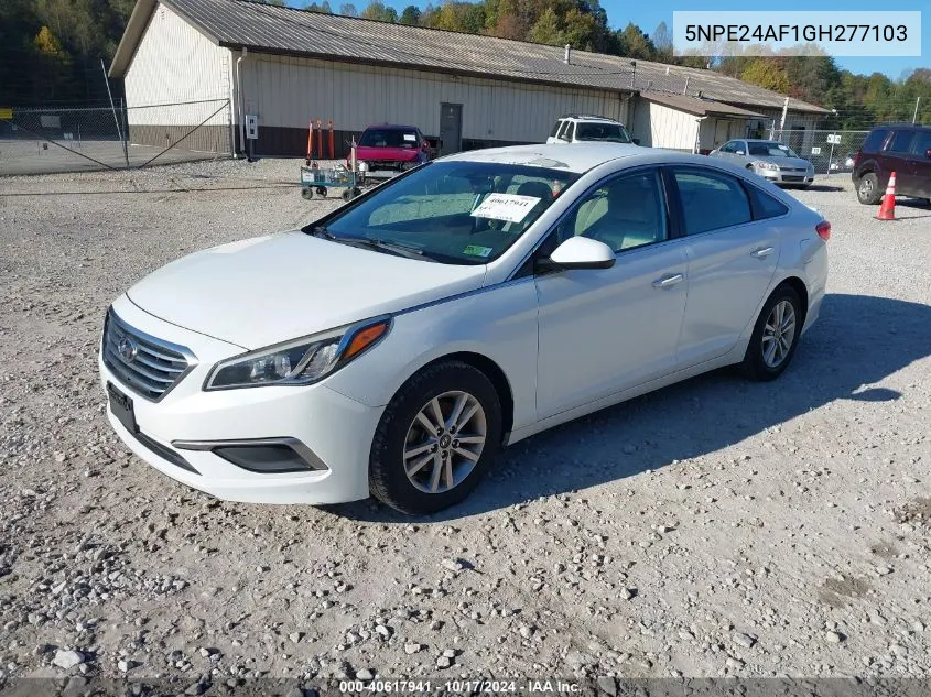 2016 Hyundai Sonata Se VIN: 5NPE24AF1GH277103 Lot: 40617941