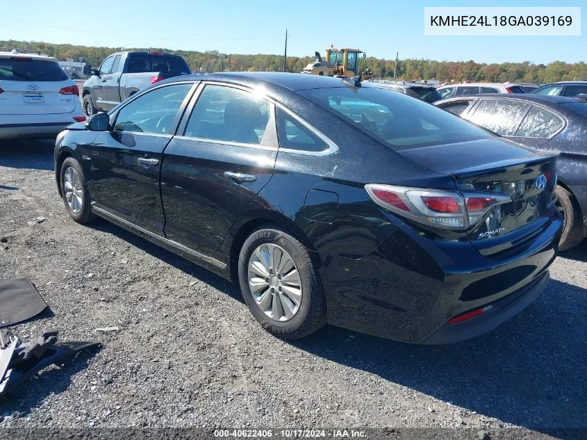 2016 Hyundai Sonata Hybrid Se VIN: KMHE24L18GA039169 Lot: 40622406