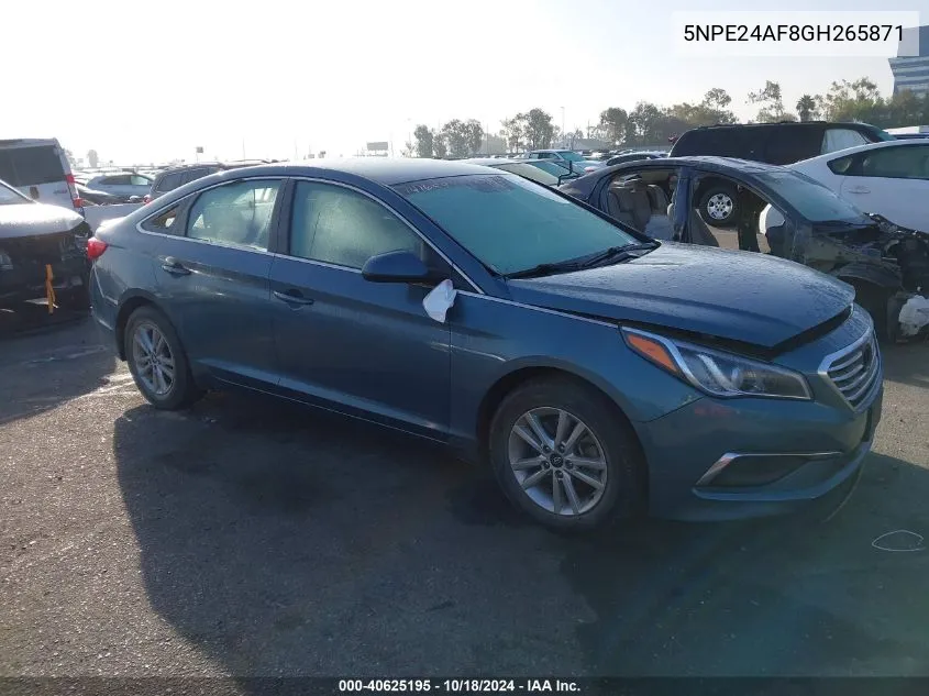 5NPE24AF8GH265871 2016 Hyundai Sonata Se