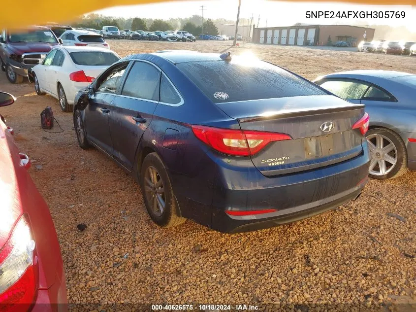 5NPE24AFXGH305769 2016 Hyundai Sonata Se