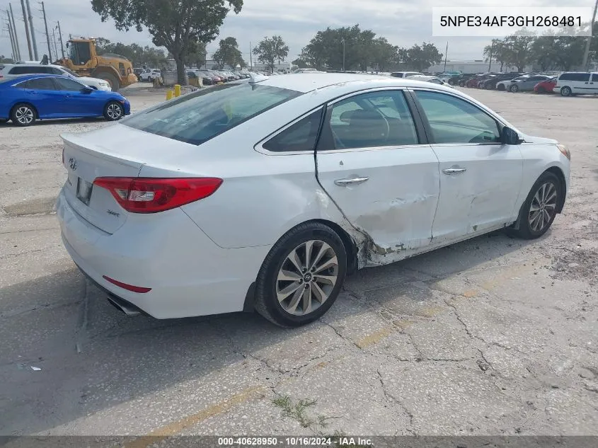 5NPE34AF3GH268481 2016 Hyundai Sonata Sport