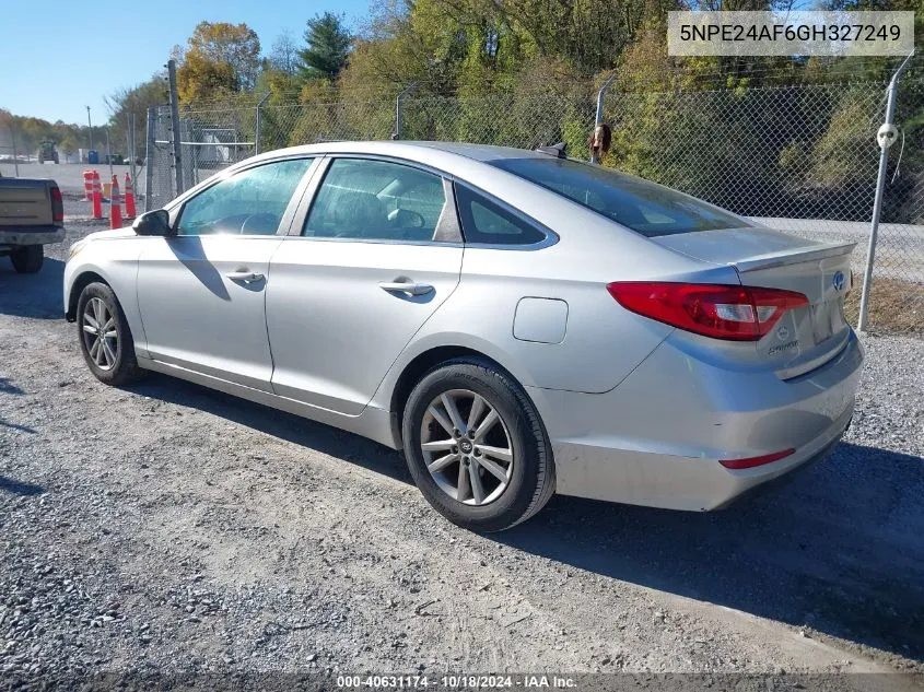 2016 Hyundai Sonata Se VIN: 5NPE24AF6GH327249 Lot: 40631174