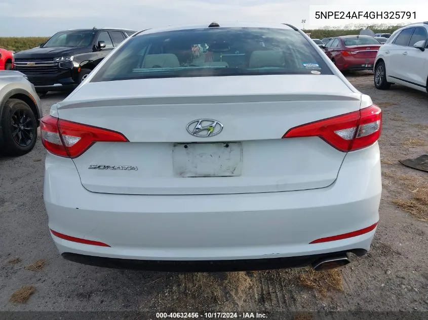 5NPE24AF4GH325791 2016 Hyundai Sonata Se