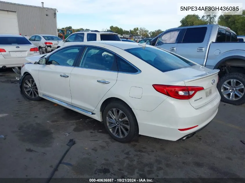 5NPE34AF3GH436085 2016 Hyundai Sonata Sport/Limited