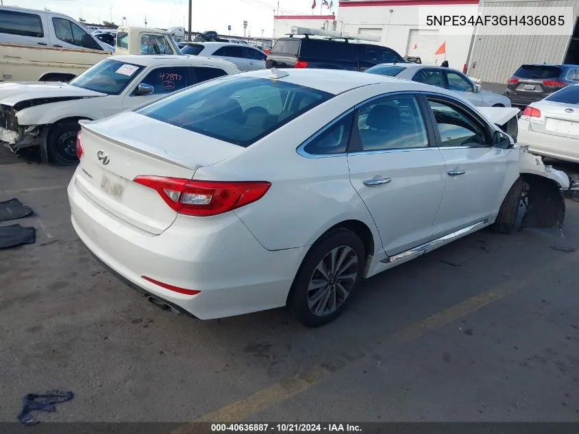 5NPE34AF3GH436085 2016 Hyundai Sonata Sport/Limited