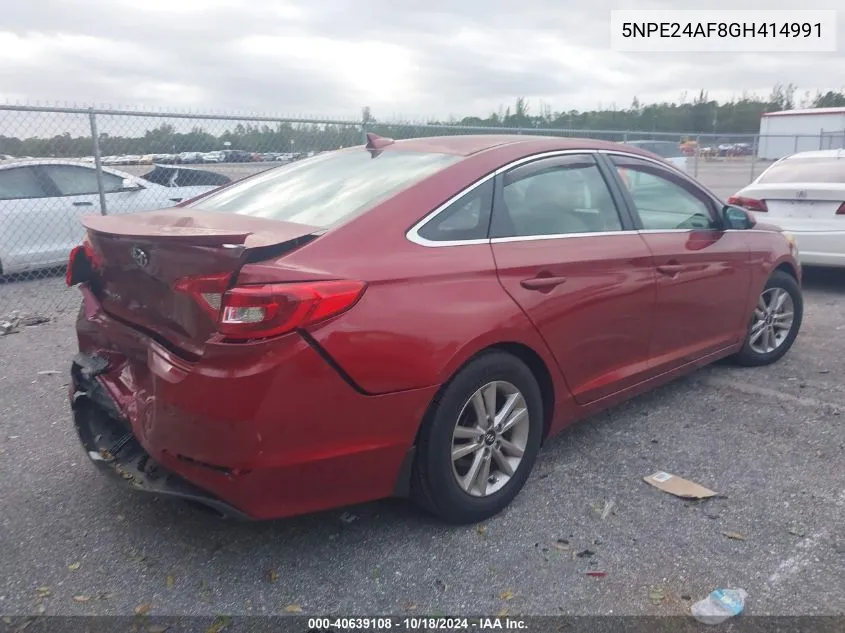 5NPE24AF8GH414991 2016 Hyundai Sonata Se