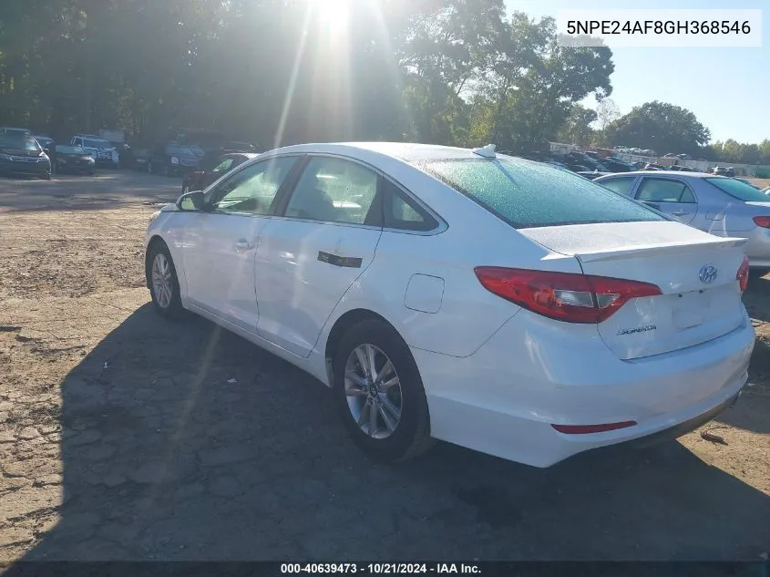 5NPE24AF8GH368546 2016 Hyundai Sonata Se