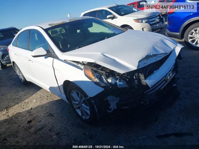 5NPE24AF3GH316113 2016 Hyundai Sonata Se