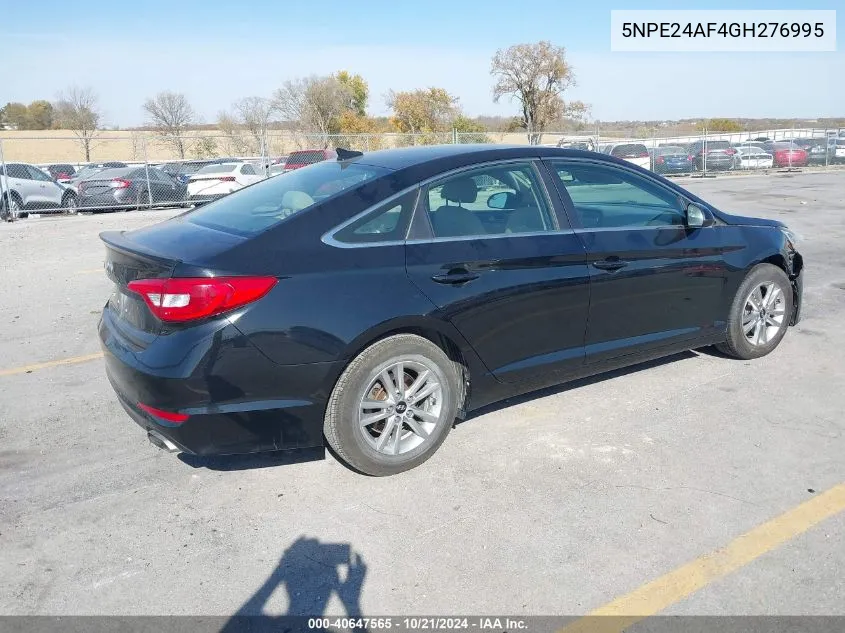 2016 Hyundai Sonata Se VIN: 5NPE24AF4GH276995 Lot: 40647565