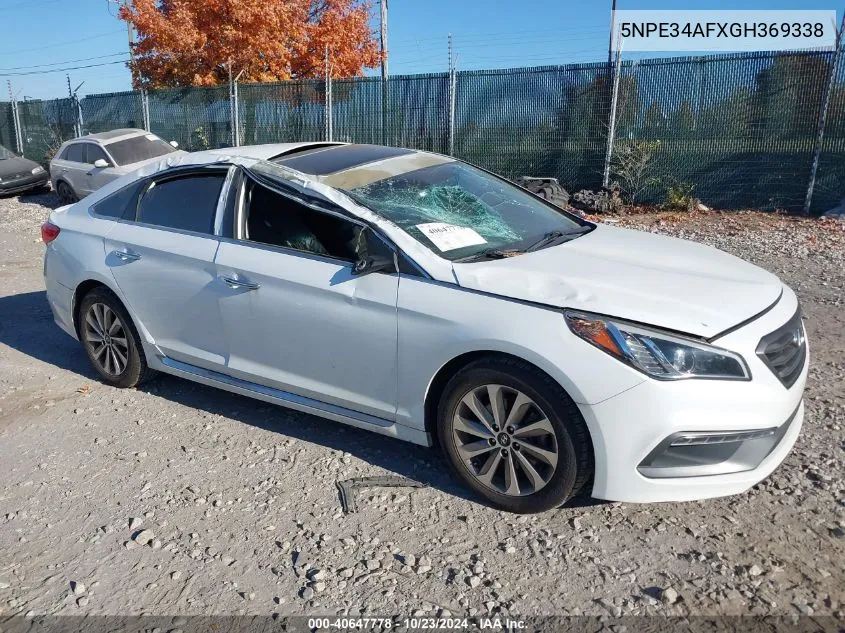 5NPE34AFXGH369338 2016 Hyundai Sonata Sport