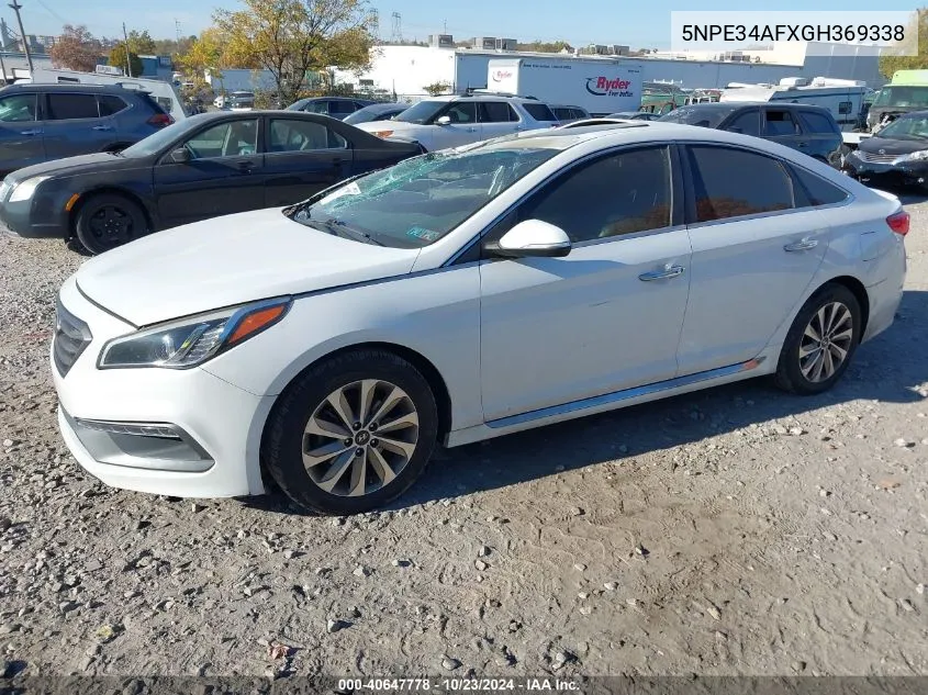 5NPE34AFXGH369338 2016 Hyundai Sonata Sport