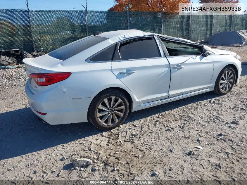 2016 Hyundai Sonata Sport VIN: 5NPE34AFXGH369338 Lot: 40647778