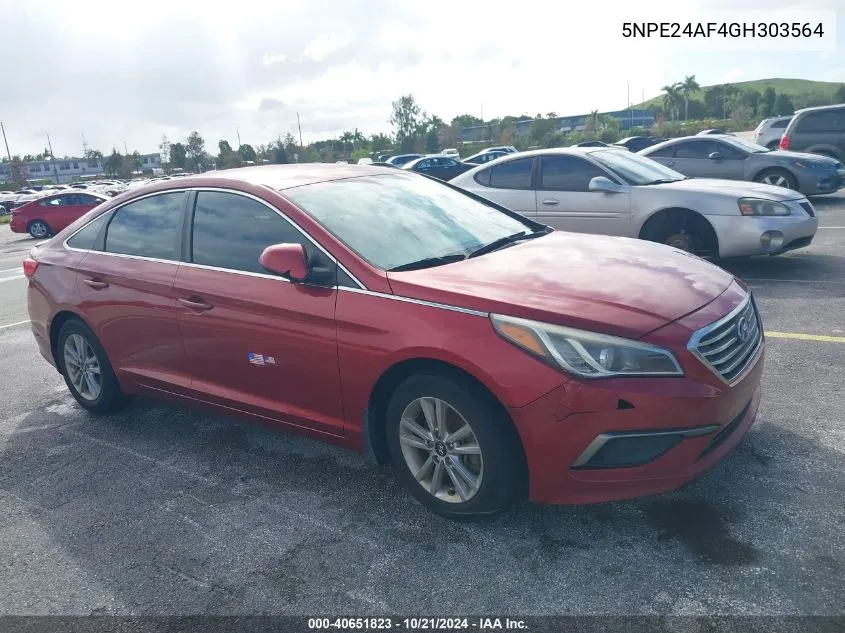 5NPE24AF4GH303564 2016 Hyundai Sonata Se