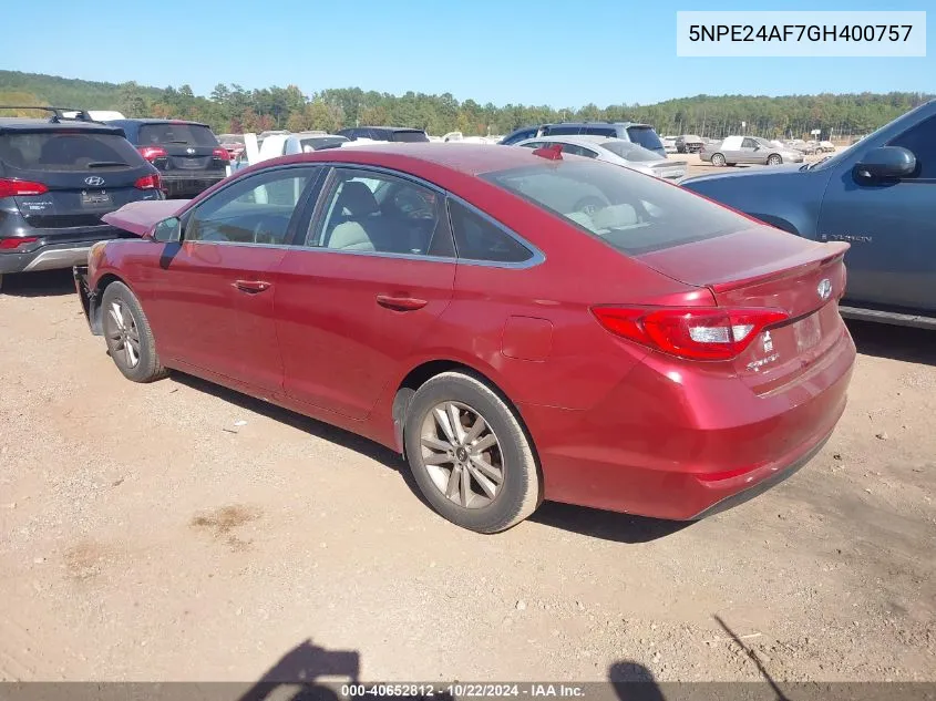 5NPE24AF7GH400757 2016 Hyundai Sonata