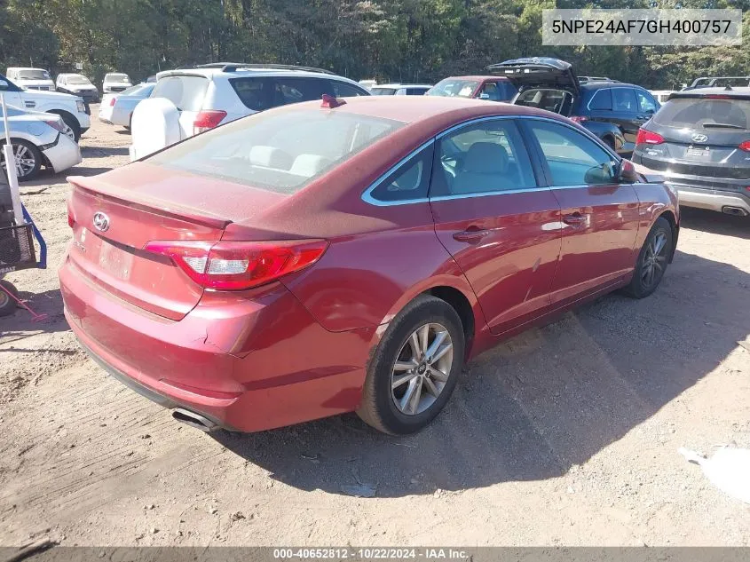 5NPE24AF7GH400757 2016 Hyundai Sonata