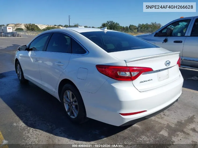 2016 Hyundai Sonata Se VIN: 5NPE24AF4GH266628 Lot: 40654331