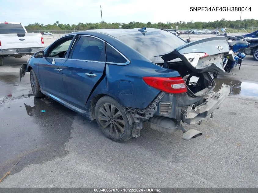 5NPE34AF4GH380044 2016 Hyundai Sonata Sport