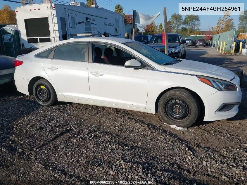 2016 Hyundai Sonata Se VIN: 5NPE24AF4GH264961 Lot: 40662298