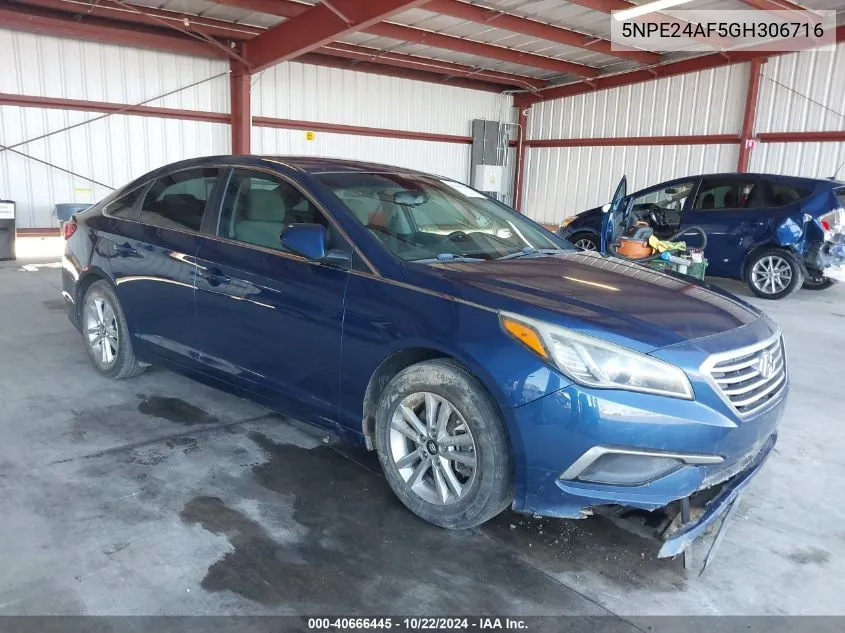 2016 Hyundai Sonata Se VIN: 5NPE24AF5GH306716 Lot: 40666445