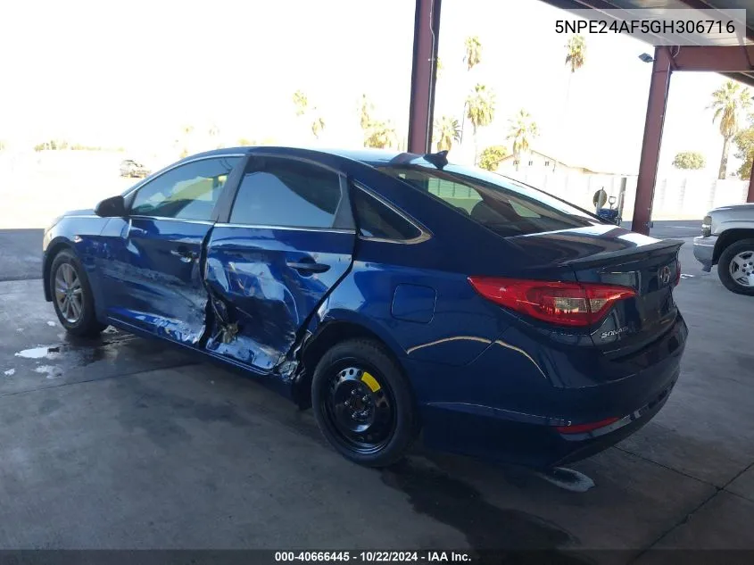 5NPE24AF5GH306716 2016 Hyundai Sonata Se