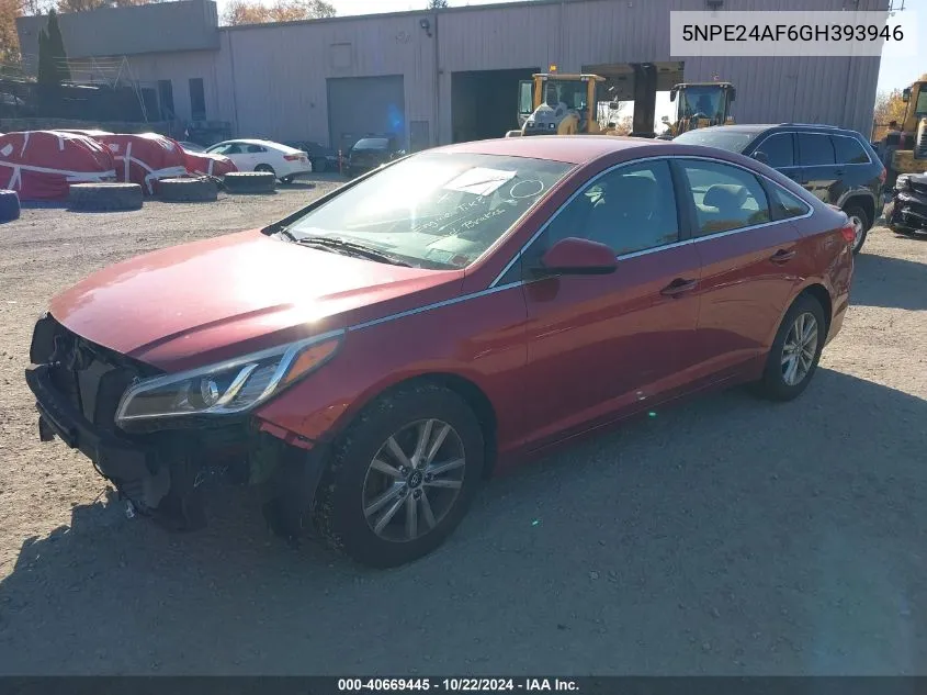 5NPE24AF6GH393946 2016 Hyundai Sonata