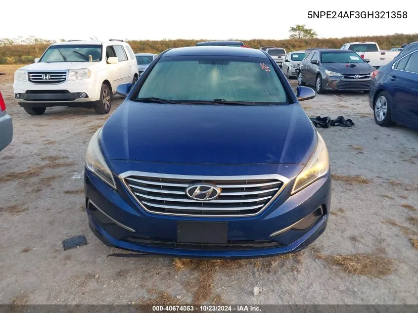 5NPE24AF3GH321358 2016 Hyundai Sonata Se