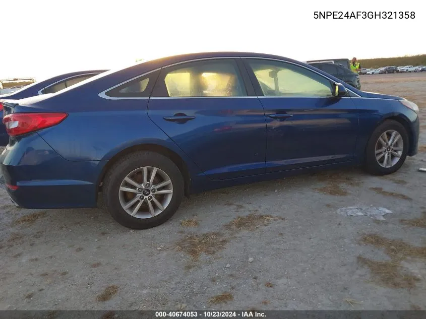 5NPE24AF3GH321358 2016 Hyundai Sonata Se