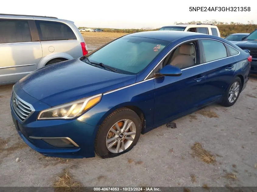 5NPE24AF3GH321358 2016 Hyundai Sonata Se