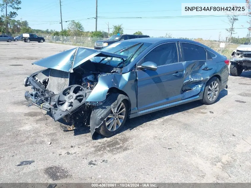 2016 Hyundai Sonata Sport/Limited VIN: 5NPE34AF8GH424725 Lot: 40678861